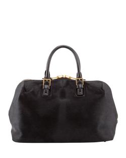 Sort taske af kalveskind